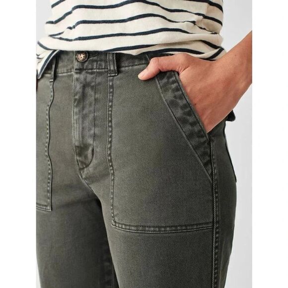 Faherty Slim-Straight Cropped Utility Pants $208 29 - Picture 2 of 12